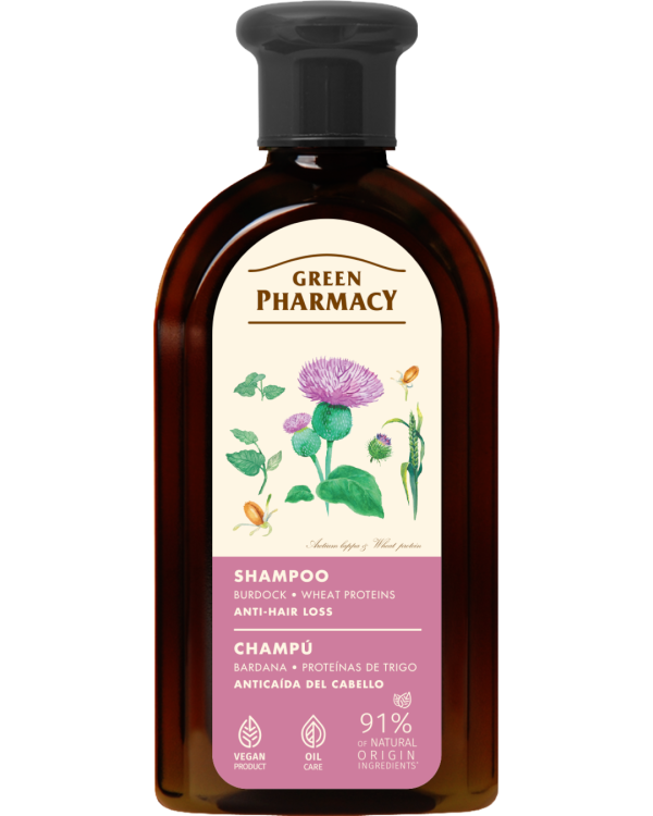 #GREEN1 Shampo me burdok dhe proteina gruri kundër rënies së flokëve  350ml