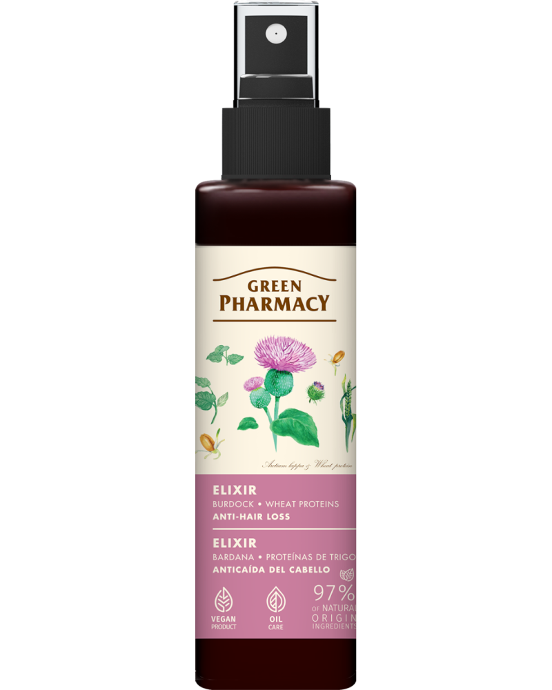 #GREEN3 Eliksir spraj me burdok dhe proteina gruri kundër rënies së flokëve 150ml