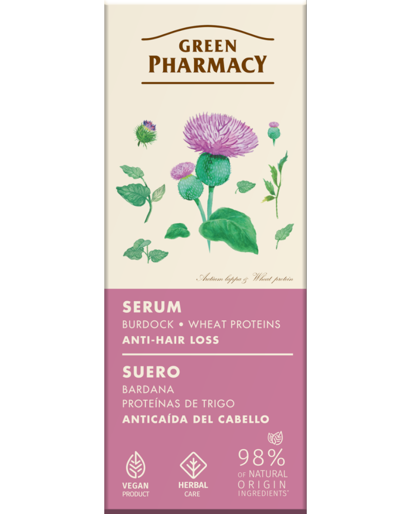 #GREEN4 Serum me burdok dhe proteina gruri kundër rënies së flokëve 100ml