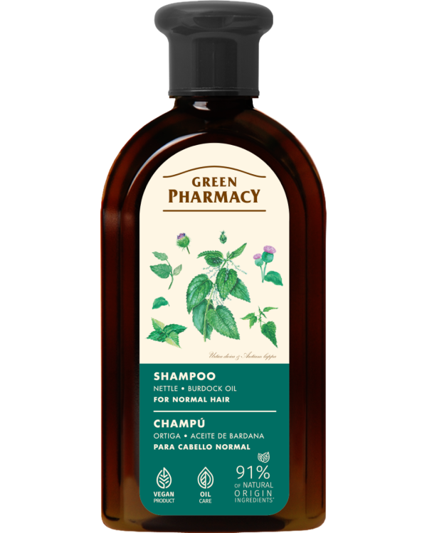 #GREEN7 Shampo me hithër dhe vaj burdoku për flokë normalë 350ml