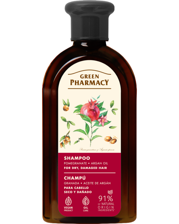 #GREEN10 Shampo me shegë dhe vaj argani për flokë të thatë dhe të dëmtuar 350ml