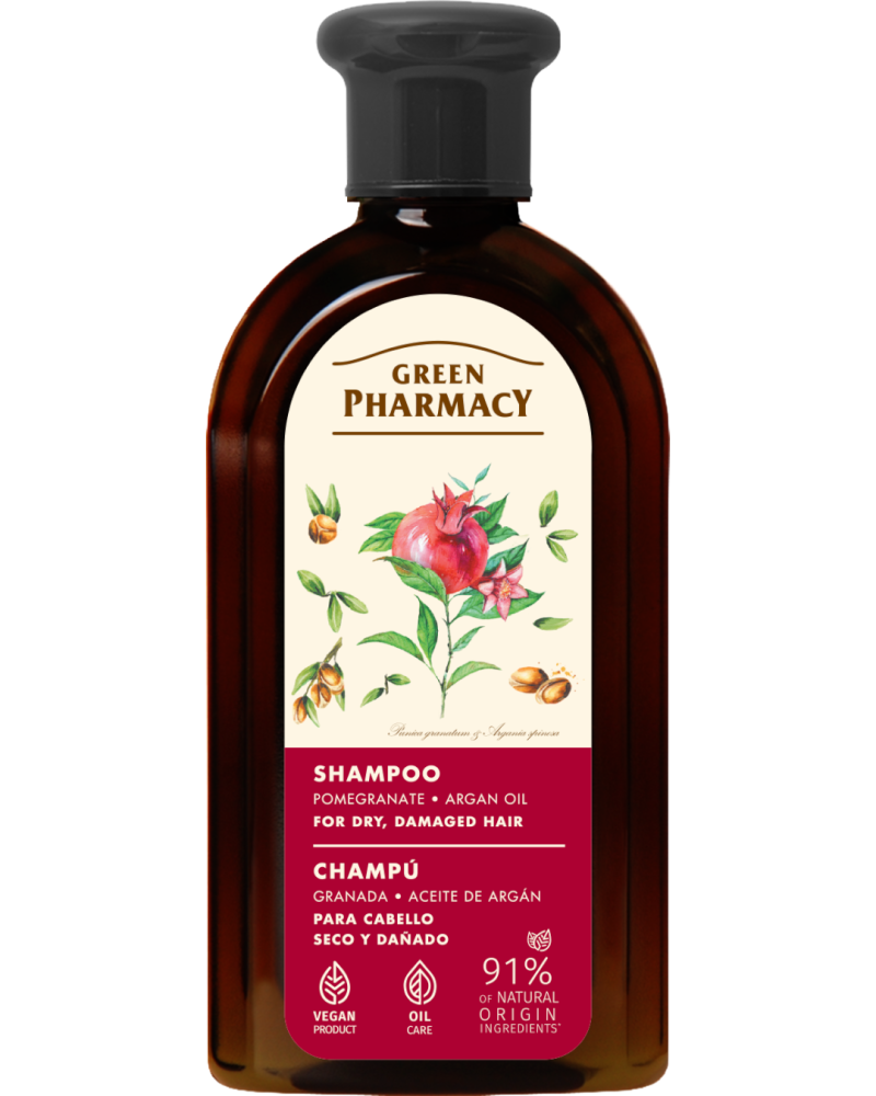 #GREEN10 Shampo me shegë dhe vaj argani për flokë të thatë dhe të dëmtuar 350ml