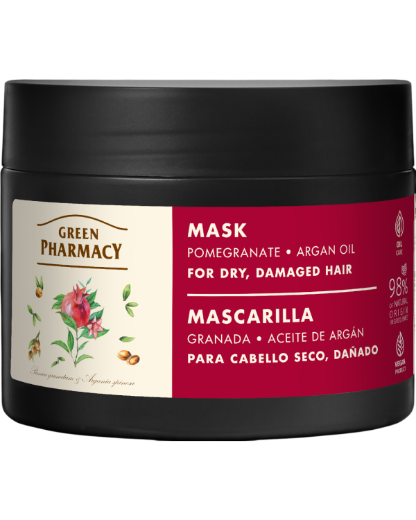 #GREEN11 Maskë me shegë dhe vaj argani për flokë të thatë dhe të dëmtuar 300ml