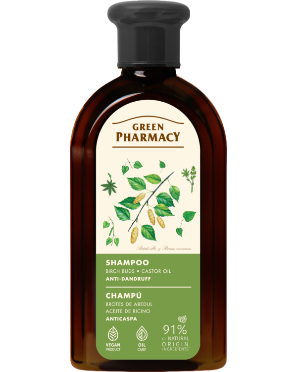 #GREEN15 Shampo me sytha mështekne dhe vaj kastori kundër zbokthit 350ml