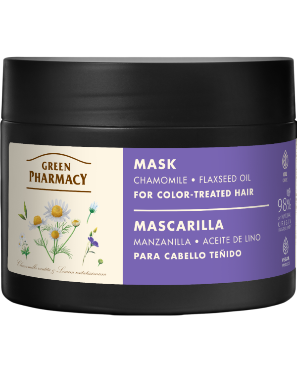 #GREEN20 Maskë me kamomil dhe vaj fare liri për flokë të ngjyrosur 300ml