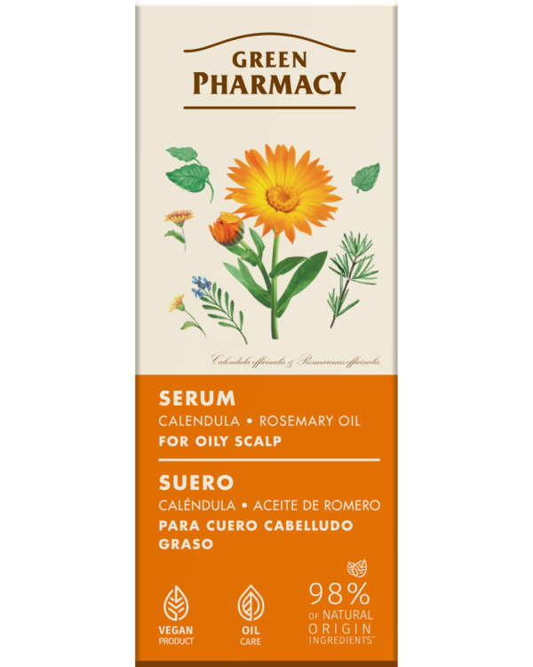 #GREEN25 Serum me kalendula dhe vaj rozmarine për skalp të yndyrshëm 100ml