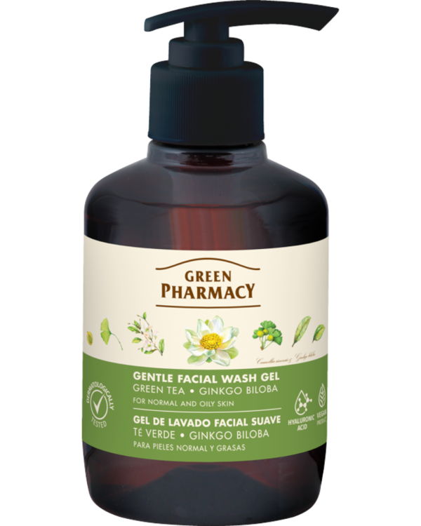 #GREEN31 Xhel i butë për larjen e fytyrës me çaj jeshil dhe xhinko biloba 270ml