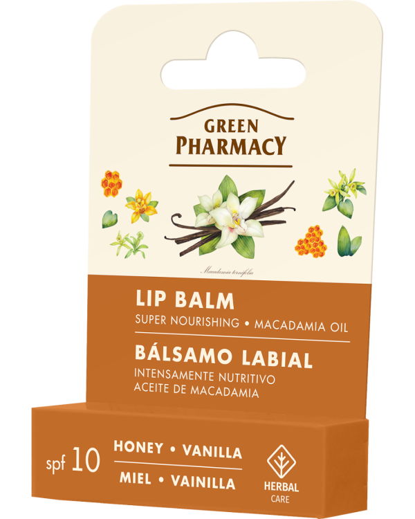 #GREEN36 Balsam buzësh spf10 super ushqyes me mjaltë dhe vanilje 3,6 g