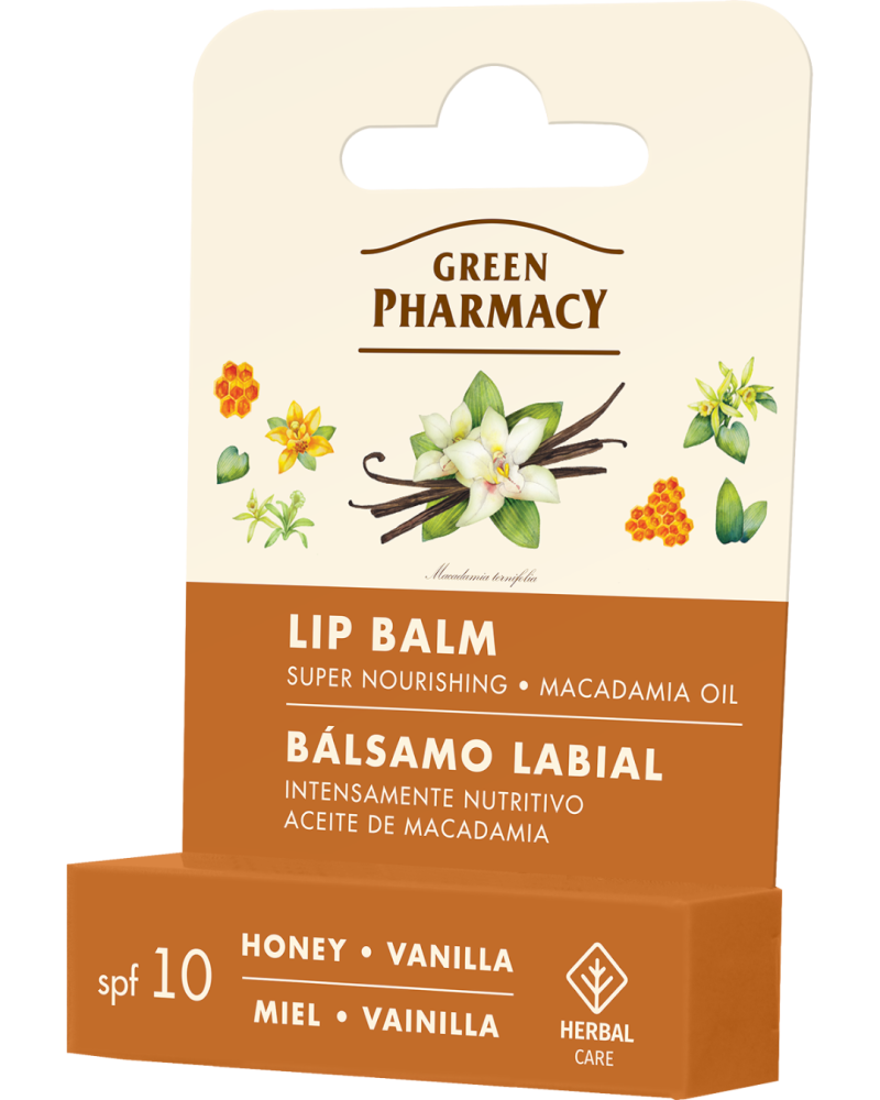 #GREEN36 Balsam buzësh spf10 super ushqyes me mjaltë dhe vanilje 3,6 g