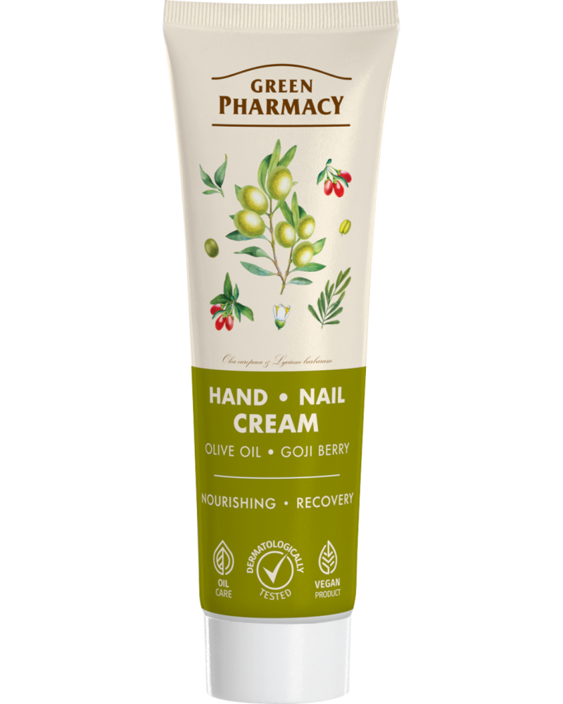 #GREEN44 Krem për duart dhe thonjtë me vaj ulliri dhe goji berry 100ml