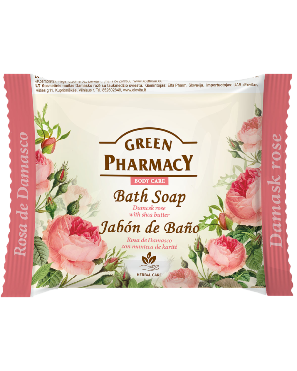 #GREEN50 Sapun dushi me trëndafil damasku dhe gjalpë shea 100g
