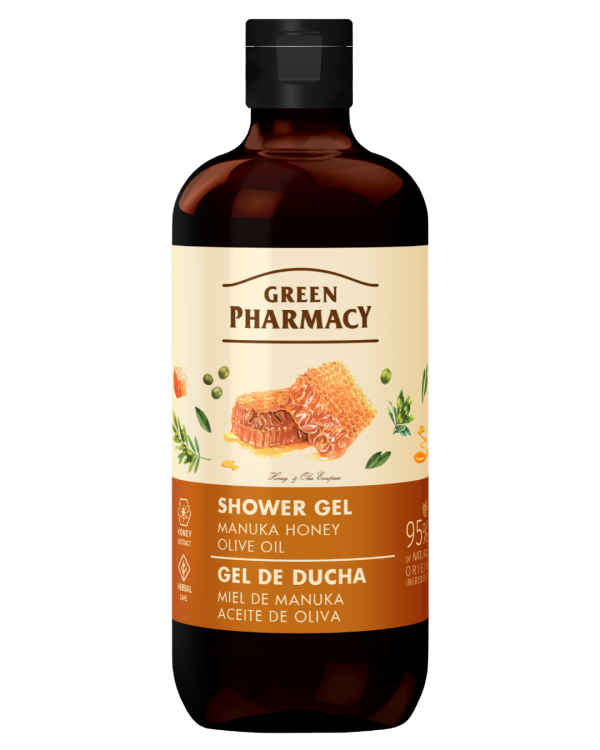 #GREEN59 Xhel dushi me mjaltë manuka dhe vaj ulliri 500ml