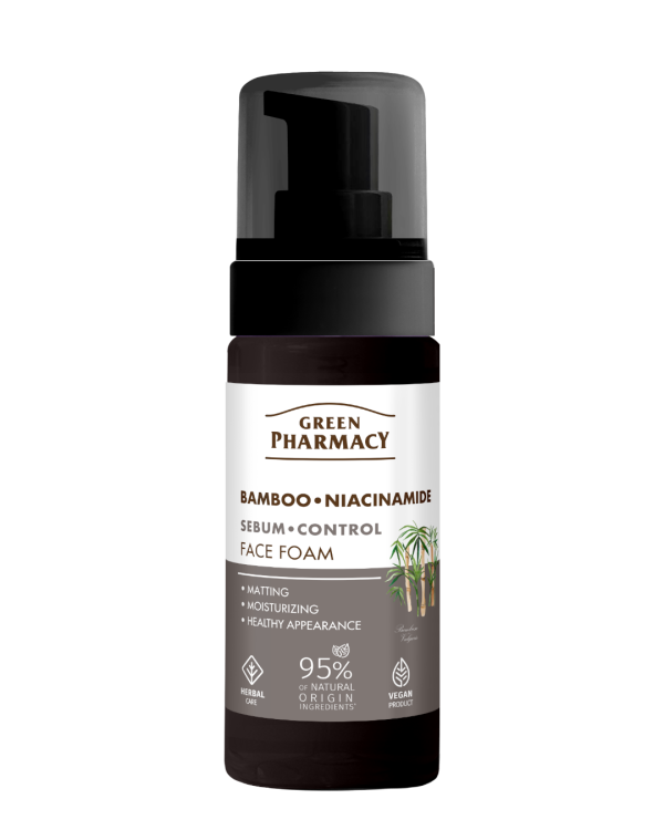 #GREEN66 SEBUM CONTROL - Larës shkumë për fytyrën, me Bambu + Niacinamide 150 ml