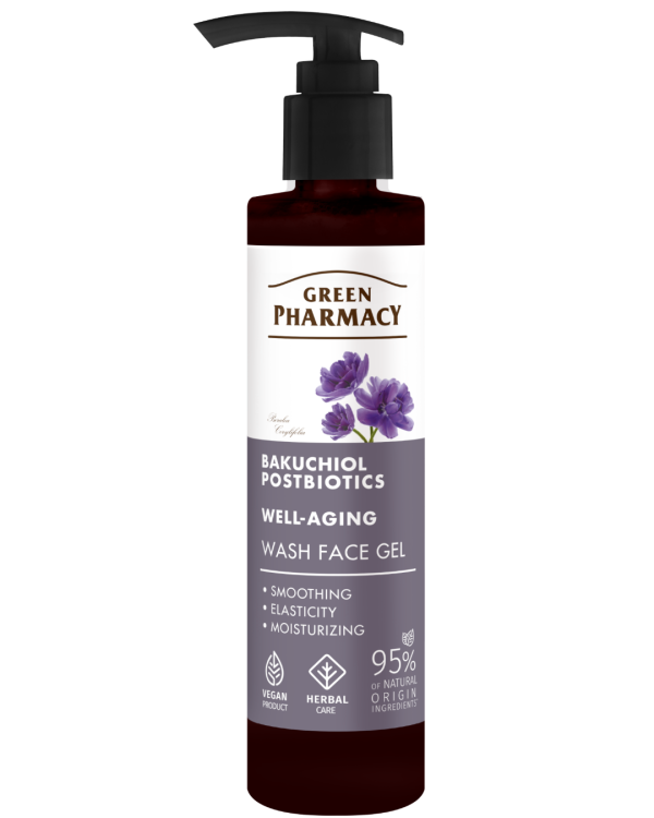 #GREEN71 WELL-AGING - Larës xhel për fytyrën, me Bakuchiol + Postbiotikë 200ml