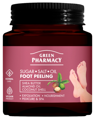 #GREEN95 Skrab peeling Rigjenerues dhe Zbutës me kripë dhe sheqer për këmbët 300ml